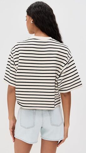 ANINE BING Women's Myers Cropped Tee in Saudi Arabia