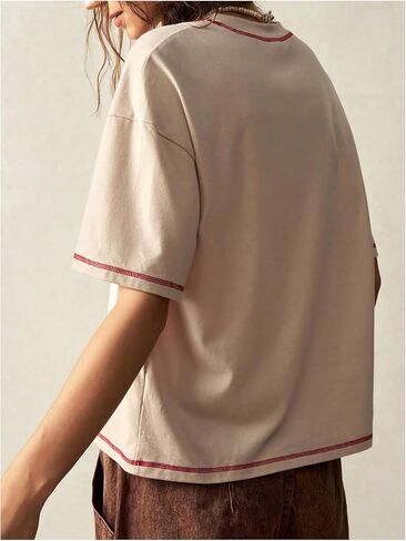 Women's Graphic Boho Short Sleeve Tee Tops Crewneck Loose Fit T Shirts Streetwear in Kuwait