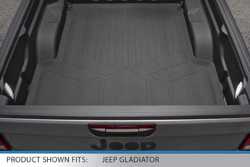 SMARTLINER Floor Mats 2 Rows and 5ft Rugged Bed Liner Set Black Compatible with 2020-2023 Gladiator with Non-Lockable Rear Underseat Storage in Saudi Arabia