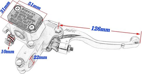Motocross Right Brake Master Cylinder Clutch Pump Prake Lever لـ KTM SX SX-F EXC-F XC XC-W XC-F TPI 6Days 125-530 2008-2023 (Orange) in Kuwait