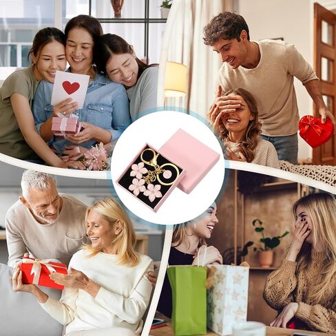 PATIKIL Initial Letter Flower Keychain, Alphabet Drip Oil Charm Cherry Blossom Keyring Keys for Birthdays in Saudi Arabia