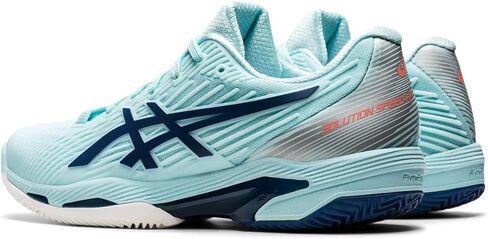 ASICS Women's Solution Speed FlyteFoam 2 Clay Tennis Shoes, 5.5, Dive Blue/Soft Sky in Saudi Arabia