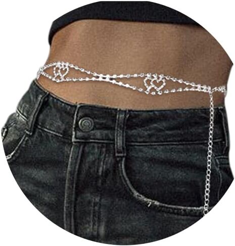 حزام Hzman Rhinestone للنساء سلسلة اللباس الرسمي بلينغ زفاف حزام الزفاف in Saudi Arabia