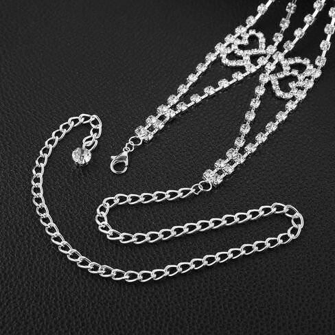 حزام Hzman Rhinestone للنساء سلسلة اللباس الرسمي بلينغ زفاف حزام الزفاف in Saudi Arabia