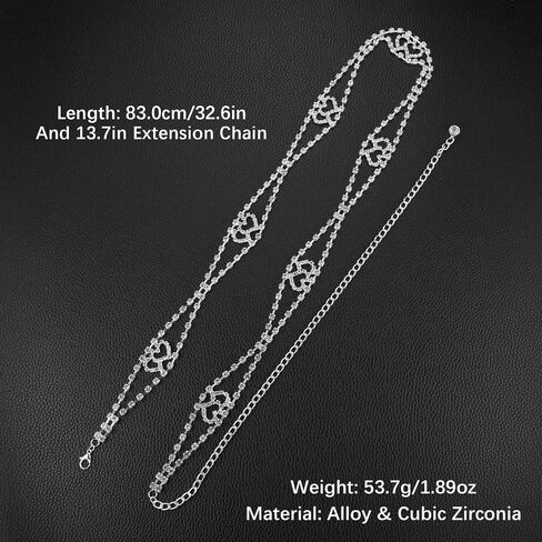 حزام Hzman Rhinestone للنساء سلسلة اللباس الرسمي بلينغ زفاف حزام الزفاف in Saudi Arabia