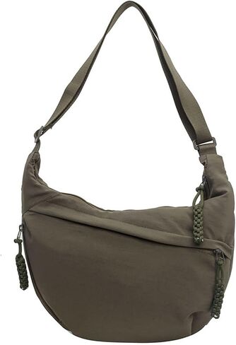 Crescent Crossbody Shoulder Bag For Women Hobo Bag Multi-Pocket Nylon Backpack Travel Shopping Dumpling Bag in Kuwait