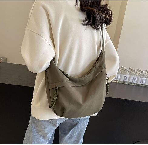 Crescent Crossbody Shoulder Bag For Women Hobo Bag Multi-Pocket Nylon Backpack Travel Shopping Dumpling Bag in Kuwait