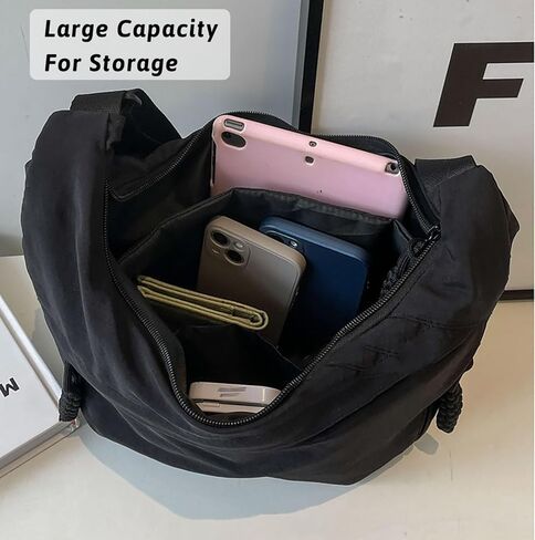Crescent Crossbody Shoulder Bag For Women Hobo Bag Multi-Pocket Nylon Backpack Travel Shopping Dumpling Bag in Kuwait