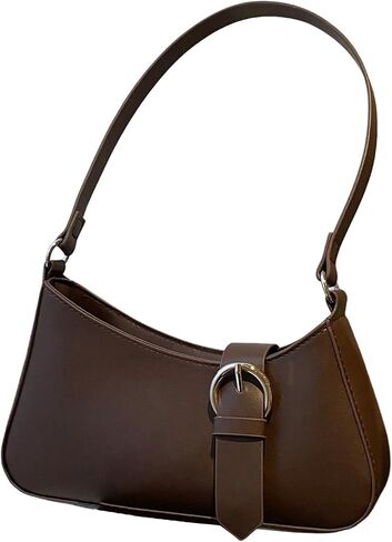 Verdusa Women's Buckle Zipper Crescent Shoulder Handbags Vintage Top Handle Underarm Bags in Saudi Arabia