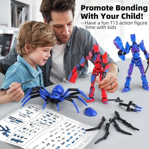 مجموعة شخصية Action T13 ، 6pcs t 13 Figure Robot Action Figure Titan 13 ثلاثية الأبعاد المطبوعة ، لعشاق النمذجة ، إلخ. هدايا عيد ميلاد وهدايا يوم الأطفال للأطفال من 5 إلى 8 سنوات （التجميع مطلوب） in Kuwait