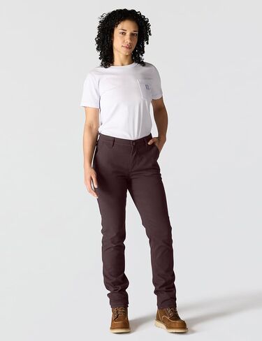 Carhartt Women's The Essential Canvas Pant ، Dark Sepia ، 26 in Saudi Arabia