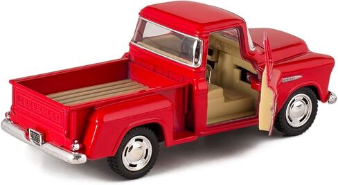KiNSMART 1955 Chevrolet Step Side Pickup Truck, 1:32 Scale, Die Cast Metal, White, 5 Inch in Saudi Arabia