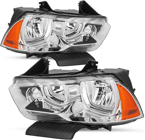 مجموعة مجموعة المصابيح الأمامية من نوع الهالوجين متوافقة مع 2011 2012 2013 2014 Dodge Charger Restenger Prastenger and Driver Side Not Forting Hid Model Housing in Kuwait