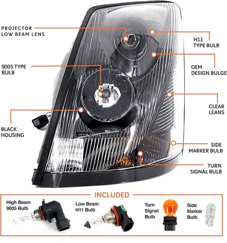 Torque Headlight PAIR for 2004-2017 Volvo VN VNL 780 670 semi Trucks VNM 200 300 430 630 670 730 780 Driver Passenger Side 2005 2006 2007 2008 2009 2010 2011 2012 2013 2014 2015 2016 2017 (TR001) in Saudi Arabia