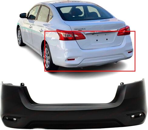FITPARTS متوافقة مع غطاء المصد الخلفي 2016-2019 NISSAN Sentra SR ADVENT الحصري NISMO SL S SV SESS SEDAN 16-19. جديد ، مستعد وجاهز للطلاء. NI1100313 850223YU4J 2017 2018 in Saudi Arabia