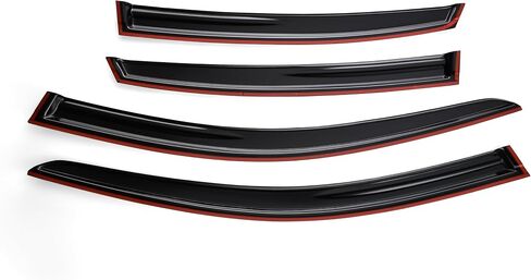 حراس المطر Windows Fonsors لنوافذ السيارات مع ملاءمة لعام 2013-2018 نيسان Altima ، أقنعة النوافذ الجانبية من 4 قطع ، مقاومة للأشعة فوق البنفسجية ومقاومة للطقس ، بدون تثبيت الحفر ، شريط ON in Kuwait