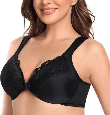 الرقم الكامل للنساء سلس تحت الأسلاك غير المبطنة حمالة صدر الإغلاق الأمامي in Kuwait