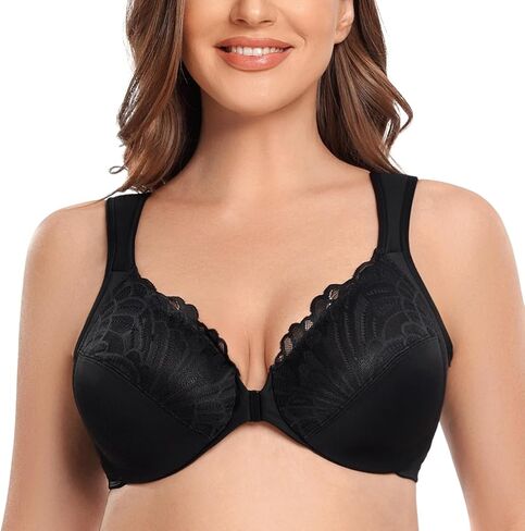 الرقم الكامل للنساء سلس تحت الأسلاك غير المبطنة حمالة صدر الإغلاق الأمامي in Kuwait