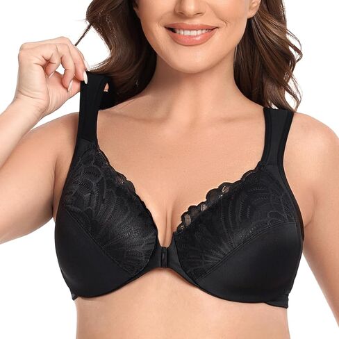 الرقم الكامل للنساء سلس تحت الأسلاك غير المبطنة حمالة صدر الإغلاق الأمامي in Kuwait