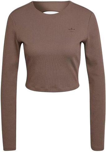 adidas Originals Women's Long Sleeve Tee, Trace Brown in Saudi Arabia