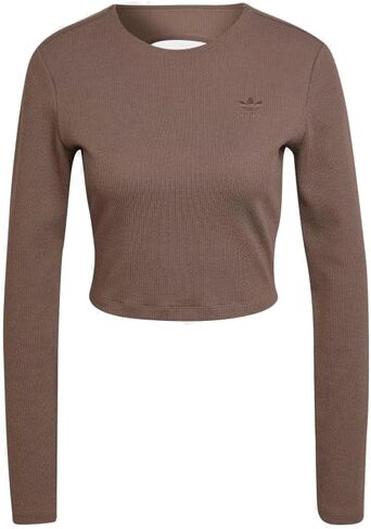 adidas Originals Women's Long Sleeve Tee, Trace Brown in Saudi Arabia