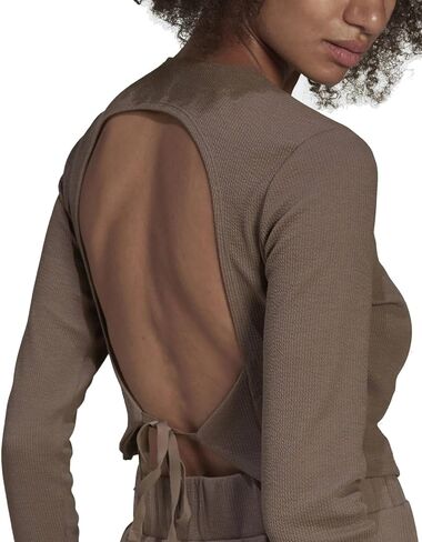 adidas Originals Women's Long Sleeve Tee, Trace Brown in Saudi Arabia