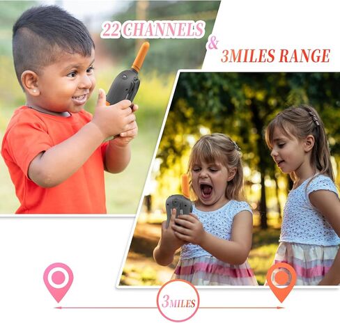 J388C Walkie Talkies for Kids 2 Pack Long Range with Flashlight - Pink in Kuwait