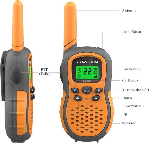 J388C Walkie Talkies for Kids 2 Pack Long Range with Flashlight - Pink in Kuwait