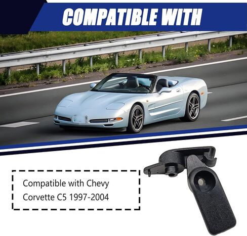 2 Pcs 10411051 Sun Visor Clip Holder Retainer, Compatible with Chevy Corvette C5 1997 1998 1999 2000 2001 2002 2003 2004 (Black) in Saudi Arabia