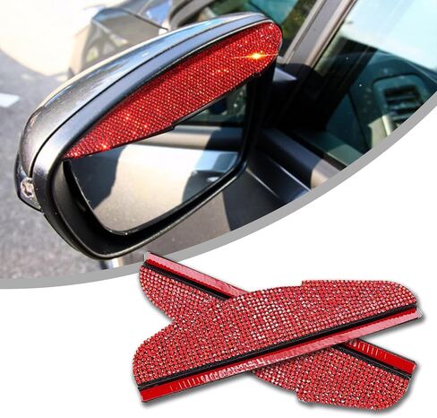 2pcs حراس المطر الجانبي للسيارة ، واقي حواجب مطري على جانب السيارة ، واقي حاجب ممر مرآة ، واقي دخان ، وملحقات خارجية للسيارات الشاحنة للسيارات وسيارات الدفع الرباعي (الماس الأحمر) in Kuwait