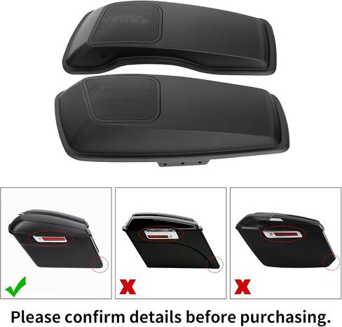 TCT-MT Hard Saddlebag Lids 6x9 بوصة مكبرات صوت شواية ملائمة لـ Harley Touring Road King 2014-2021 Street Glide Ultra Classic Flhtcu flhtk flht fltrx flhr fltrxs black in Saudi Arabia