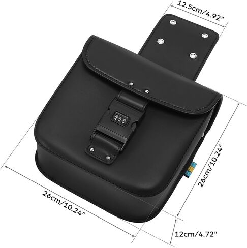 XMT-MOTO PU Leather Saddlebags Saddle bags w/Lock Fit for Harley Sportster Softail Dyna in Saudi Arabia