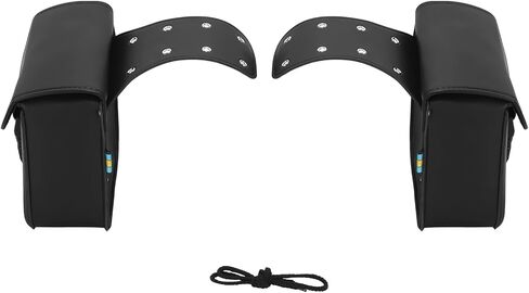 XMT-MOTO PU Leather Saddlebags Saddle bags w/Lock Fit for Harley Sportster Softail Dyna in Saudi Arabia
