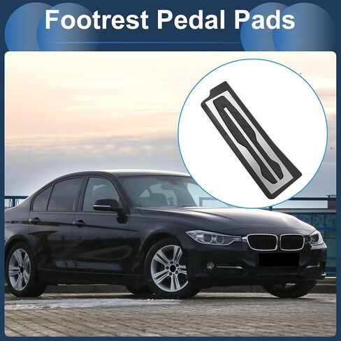 1 Pc Automatic/Manual Footrest Pedals Cover Footrest Pedal Pads Foot Rest Dead Pedal Pad Cover for BMW 3 Series 2019-2023 Stainless Steel Silver Tone in Saudi Arabia