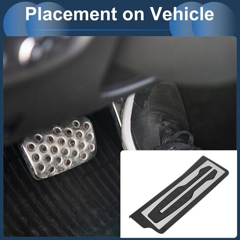 1 Pc Automatic/Manual Footrest Pedals Cover Footrest Pedal Pads Foot Rest Dead Pedal Pad Cover for BMW 3 Series 2019-2023 Stainless Steel Silver Tone in Saudi Arabia