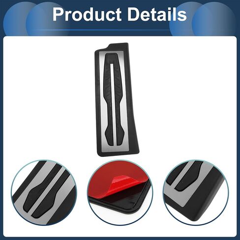 1 Pc Automatic/Manual Footrest Pedals Cover Footrest Pedal Pads Foot Rest Dead Pedal Pad Cover for BMW 3 Series 2019-2023 Stainless Steel Silver Tone in Saudi Arabia