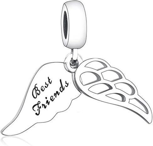 Mom Grandma Dad Grandad Brother Sister Guardian Angel Wings Memorial Faith Loss Bead Pendant 925 Sterling Silver Dangle Compatible With Pandora Moments Charm Bracelet in Kuwait