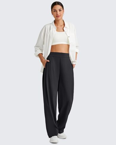 G4Free ShiftReady Wide Leg Business Casual Pants for Women High Waisted Loose Lounge Pant for Casual Work Dressy 27"/29"/31" in Kuwait