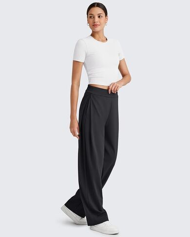 G4Free ShiftReady Wide Leg Business Casual Pants for Women High Waisted Loose Lounge Pant for Casual Work Dressy 27"/29"/31" in Kuwait