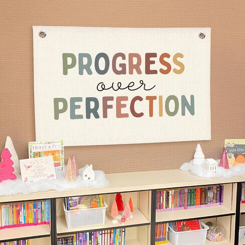 Boho Classroom Decor，We Can Do Hard Things Linen Hanging Banner Flag，Girls Room Wall Decor，Boho Room Decor，Affirmation Playroom Kids Room Wall Decor Wall Hanging Banner Flag，30x20 in Kuwait