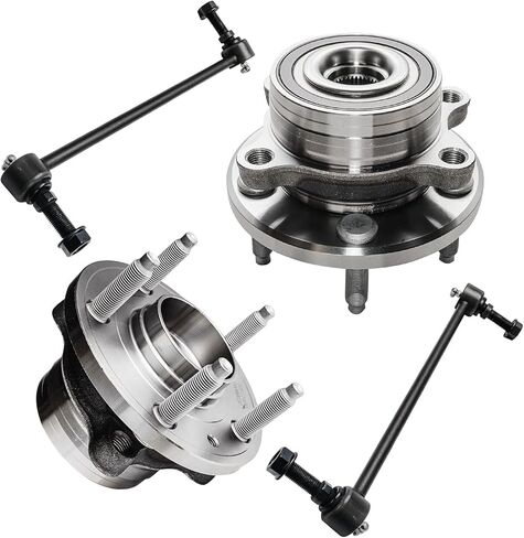 Detroit Axle - Front Wheel Bearing Hubs Kit for 11-18 Ford Explorer 13-18 Police Interceptor Utility, 2013 2014 2015 2016 2017, 2 Wheel Hub Bearings Assembly 2 Sway Bar Links Replacement in Saudi Arabia