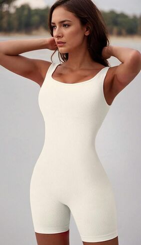 Sampooly Plestuits for Women One Piece One Romper Shorts Bodysuits Yoga بلا أكمام ملابس غير ملحوظة الملابس in Saudi Arabia