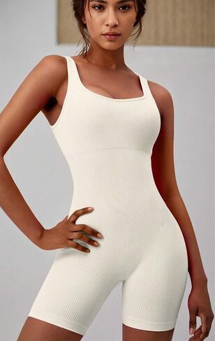 Sampooly Plestuits for Women One Piece One Romper Shorts Bodysuits Yoga بلا أكمام ملابس غير ملحوظة الملابس in Saudi Arabia