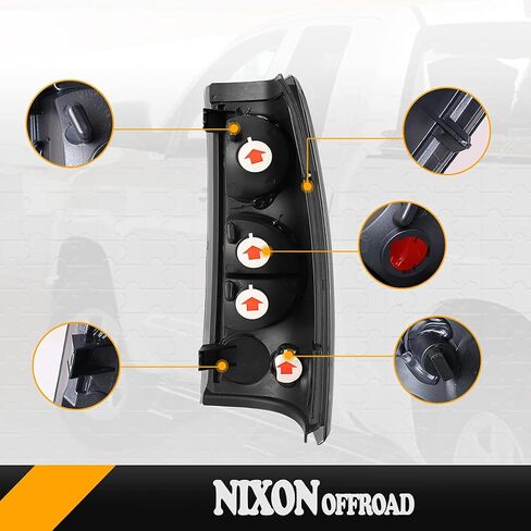 Nixon Offroad Tail Lights Fit For1999-2006 Chevy Chevrolet Silverado 1500 2500 3500 & 1999-2002 GMC Sierra 1500 2500 3500 (Smoked) in Saudi Arabia