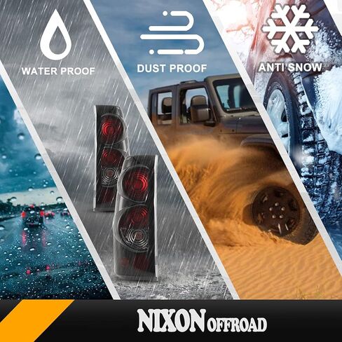Nixon Offroad Tail Lights Fit For1999-2006 Chevy Chevrolet Silverado 1500 2500 3500 & 1999-2002 GMC Sierra 1500 2500 3500 (Smoked) in Saudi Arabia