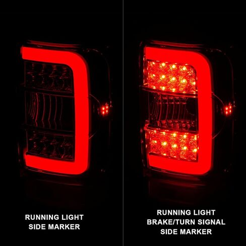 AmeriLite For 2001-2011 Ford Ranger C-Type Led, Halogen, Tube Clear Replacement Car Brake Tail Lights - Passenger and Driver Side, Vehicle Light Assembly, Black in Saudi Arabia