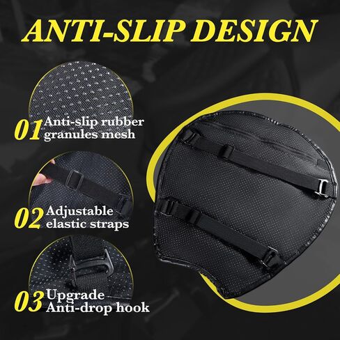 Foldable Motorcycle Gel Seat Cushion with Sunshade Cover – 3D Dome-Shaped High Elasticity Shock Absorption Seat Pad, Comfort & Butt Protection for Long Rides, Stay Cool & Comfortable in Saudi Arabia