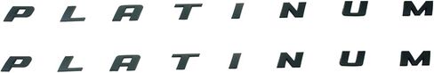2Pc Platinum Emblem 3D Letter Badge Sticker Rear Bedside Nameplate with Double Tape (Chrome) in Saudi Arabia