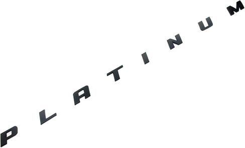 2Pc Platinum Emblem 3D Letter Badge Sticker Rear Bedside Nameplate with Double Tape (Chrome) in Saudi Arabia