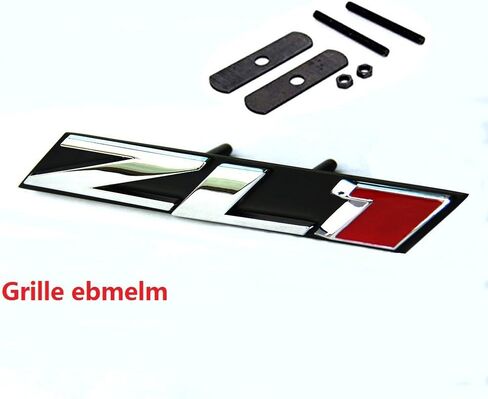 1x Grille Zl1 Emblem Badge Letter Zl1 Grill Compatible with Zl1 1LE Ss Rs Chrome Red in Saudi Arabia